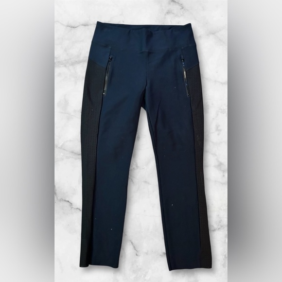 Athleta Stellar cropped black blue pants sz M, 009 - Picture 1 of 7